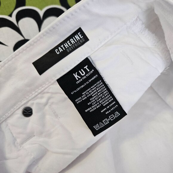 Kut from the kloth womens size 18w white Catherine Boyfriend denim jeans NWT - Picture 7 of 13